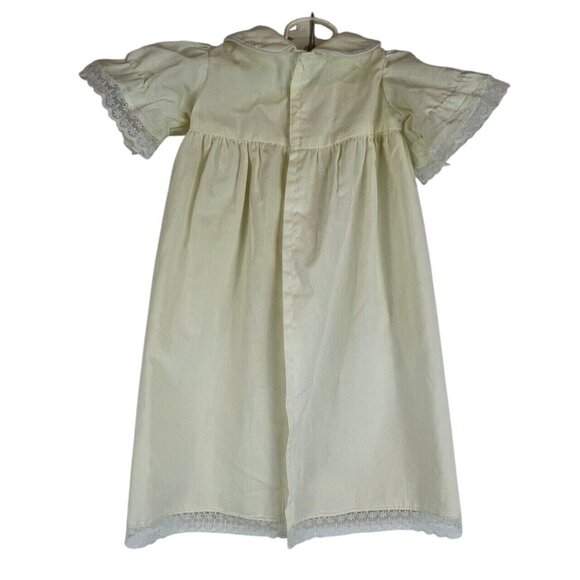 Vintage Cabbage Patch Kids Doll Dress 80's Yellow Lace Trim Ditzy Floral Coleco - Picture 2 of 8